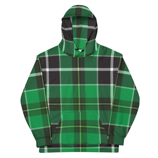 Christmas Green Buffalo Plaid Unisex Hoodie - MessyBunFun - Your Destination for Stylish Unisex Clothing, Tops and bottoms - MessyBunFun.com