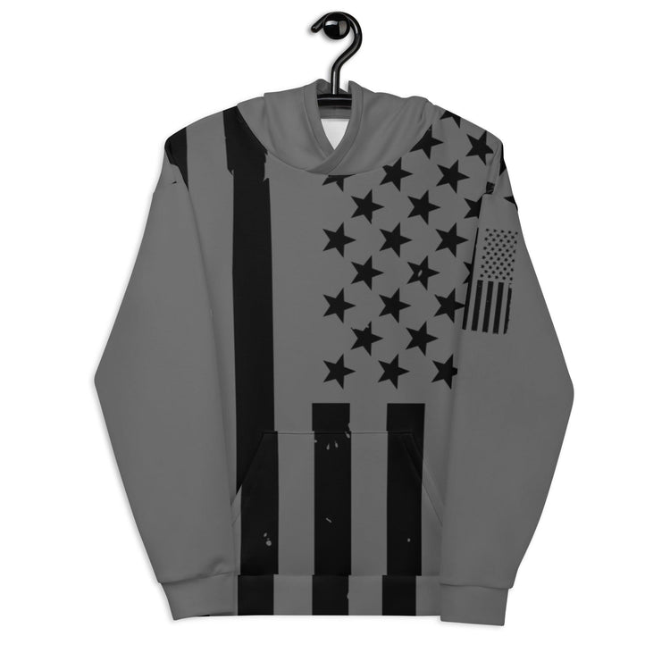 Black Flag on Grey Unisex Hoodie
