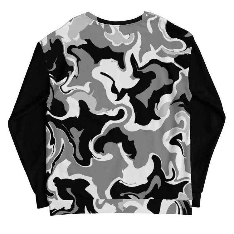 Black Camo with Black Sleeves Unisex Sweatshirt