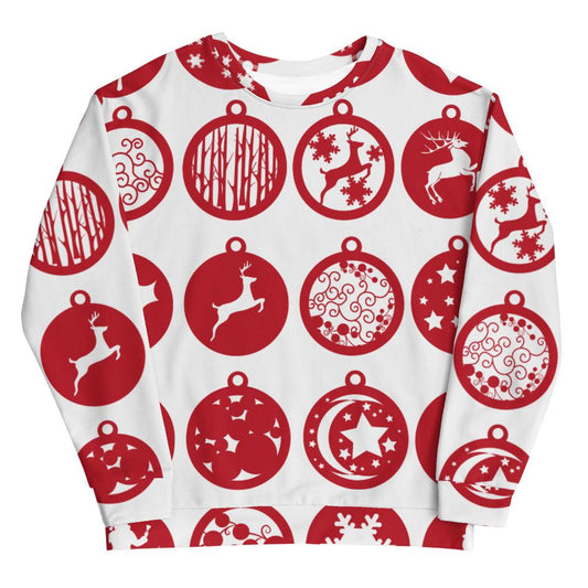 Red Ornaments Ugly Christmas Sweater Unisex Sweatshirt