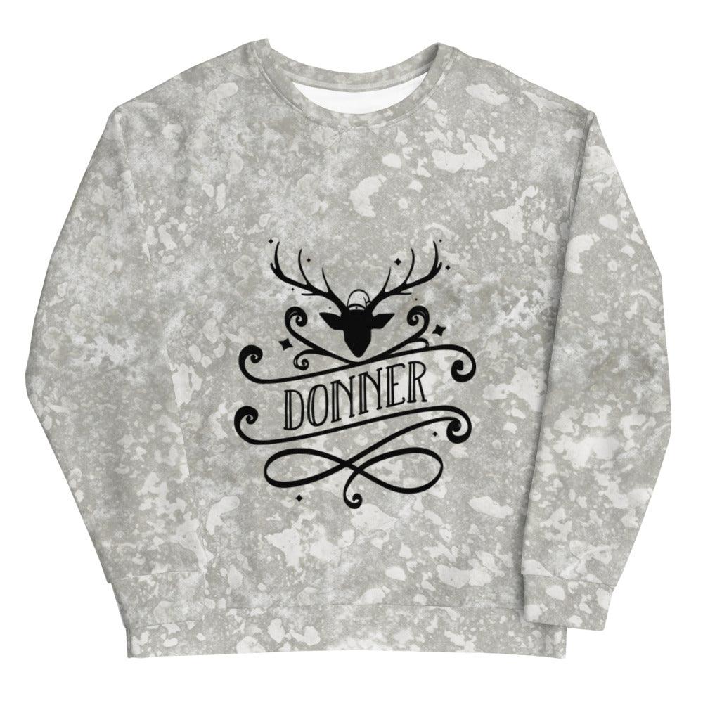 Silver Reindeer "Donner" Unisex Sweatshirt - MessyBunFun - Your Destination for Stylish Unisex Clothing, Tops and bottoms - MessyBunFun.com