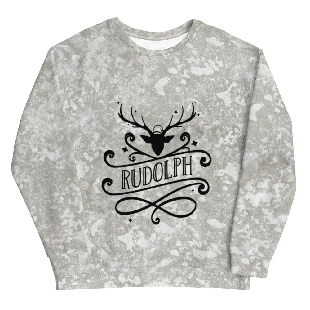 Silver Reindeer "Rudolph" Unisex Sweatshirt - MessyBunFun - Your Destination for Stylish Unisex Clothing, Tops and bottoms - MessyBunFun.com