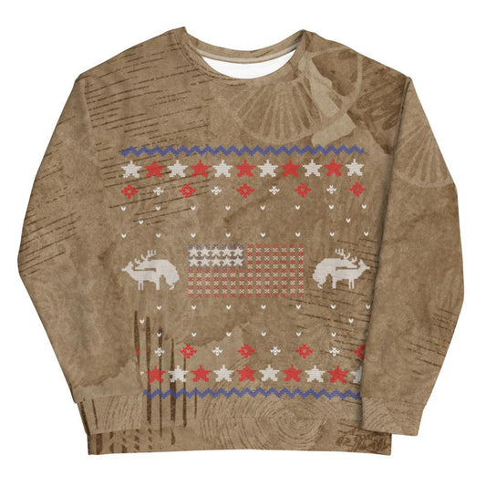 Tan Humping Reindeer Unisex Sweatshirt