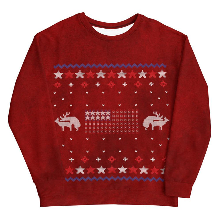 Red Humping Reindeer Unisex Sweatshirt