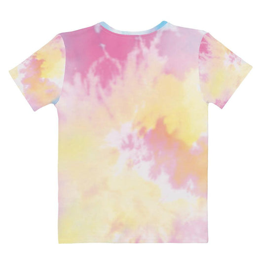 Pink and Yellow Tie-Die Women's T-shirt