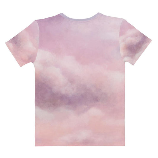 Tie-Dye Pink and White Women's T-shirt