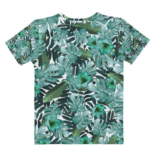 Teal and Green Tropical Women's T-shirt