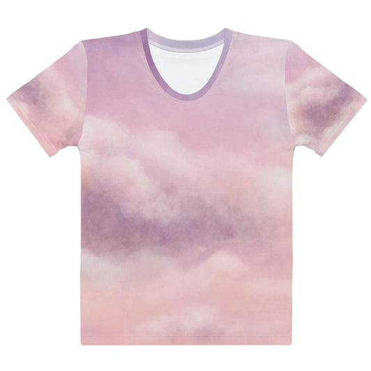 Tie-Dye Pink and White Women's T-shirt
