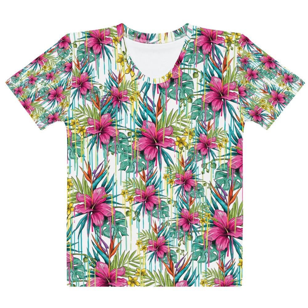 Pink And Green Tropical Women's T-shirt