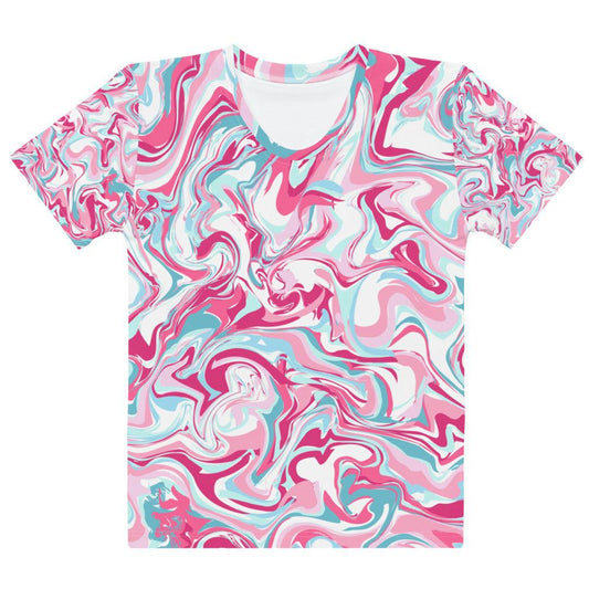 Pink and Blue Camo Women's T-Shirt - MessyBunFun - Your Destination for Stylish Unisex Clothing, Tops and bottoms - MessyBunFun.com