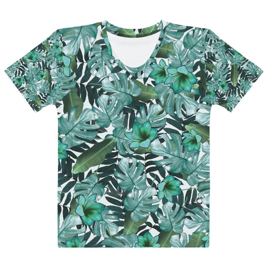 Teal and Green Tropical Women's T-shirt