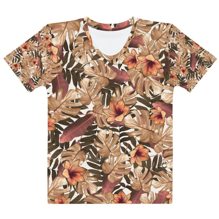 Brown and Orange Tropical Women's T-shirt