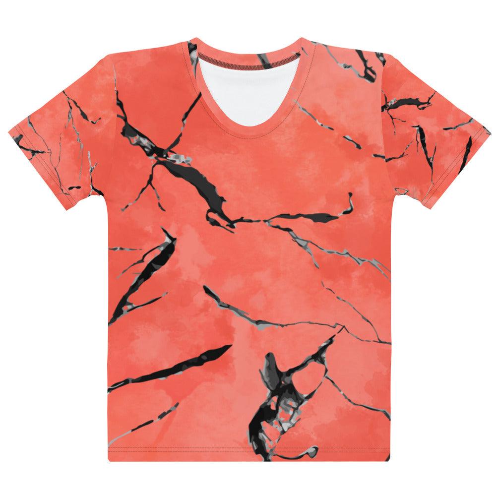 Orange Marble Women's T-shirt
