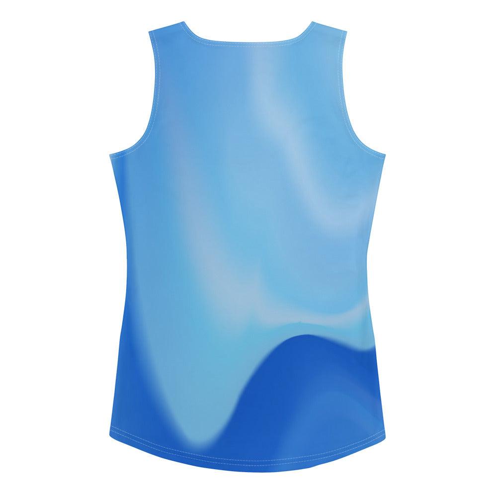 Blue Tie-Dye Tank Top - MessyBunFun - Your Destination for Stylish Unisex Clothing, Tops and bottoms - MessyBunFun.com