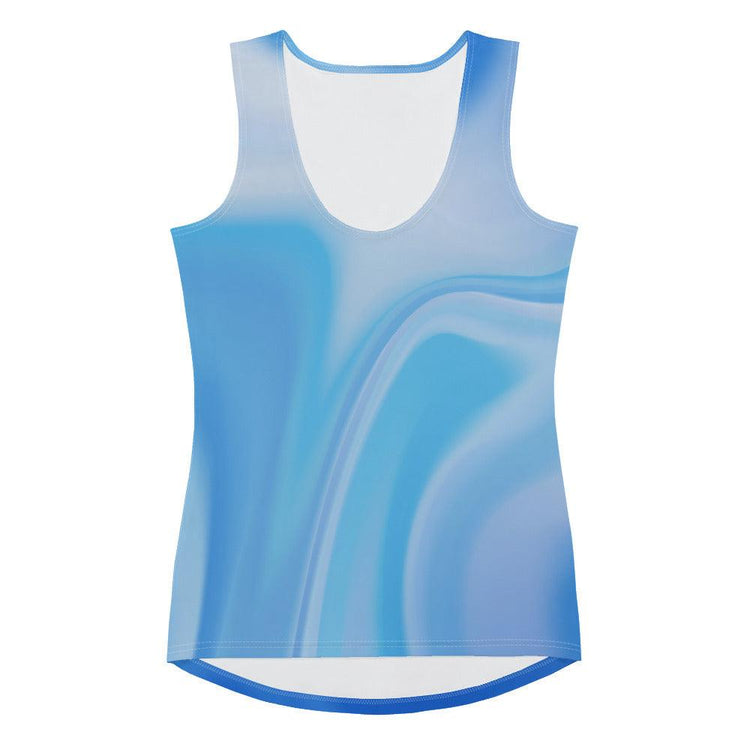 Blue Tie-Dye Tank Top - MessyBunFun - Your Destination for Stylish Unisex Clothing, Tops and bottoms - MessyBunFun.com