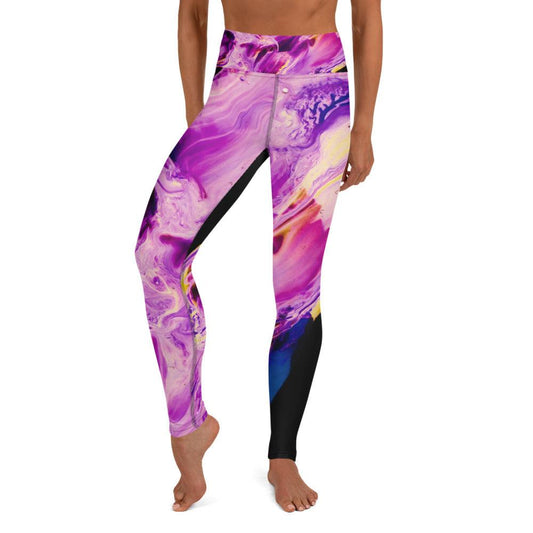 Pink Marble High Waisted Yoga Leggings