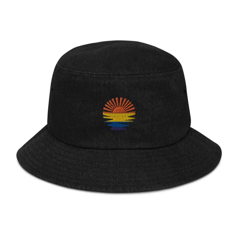 Sunset at The Beach Denim Bucket Hat