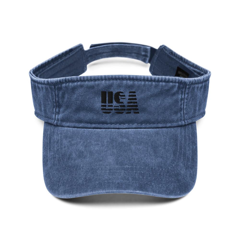 Embroidered USA Denim Visor - MessyBunFun - Your Destination for Stylish Unisex Clothing, Tops and bottoms - MessyBunFun.com