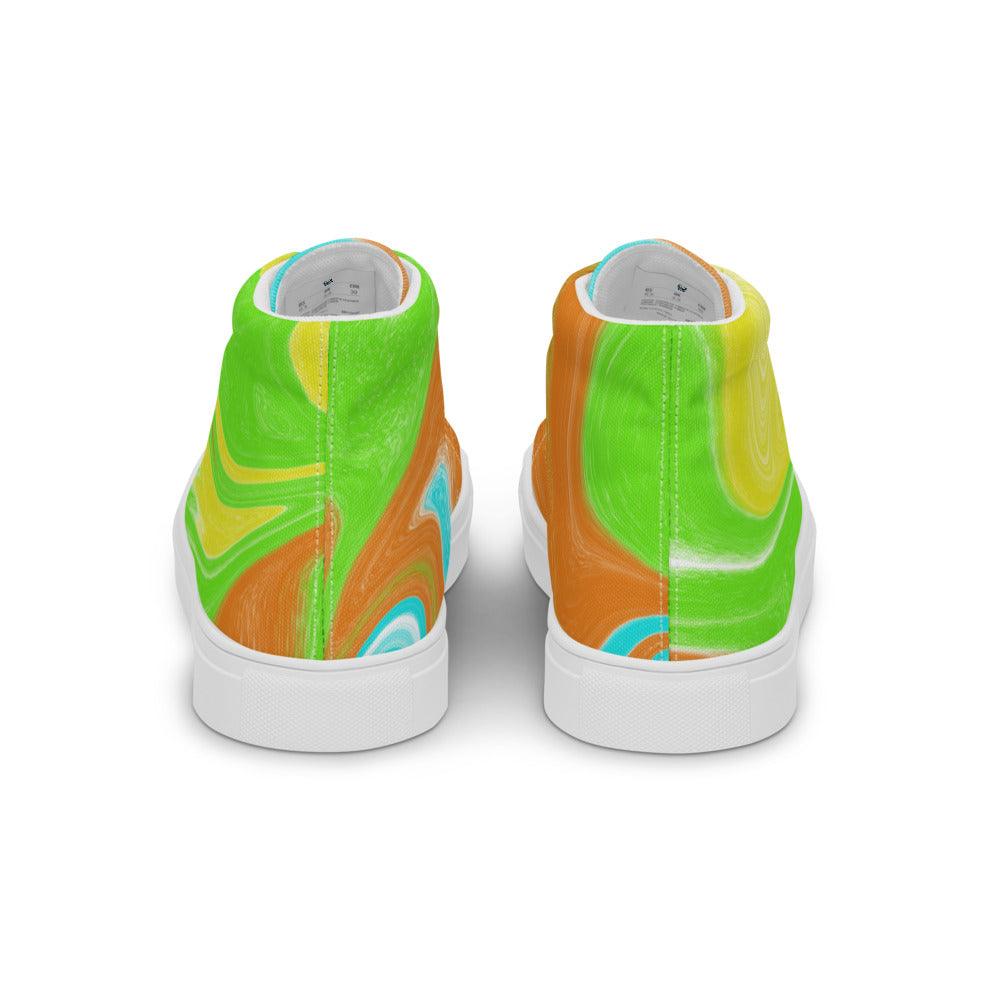 Citrus Men’s High Top Canvas Shoes - MessyBunFun - Your Destination for Stylish Unisex Clothing, Tops and bottoms - MessyBunFun.com