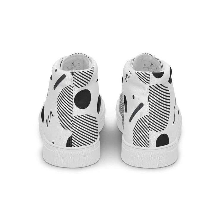 Party Time Men’s High Top Canvas Shoes - MessyBunFun - Your Destination for Stylish Unisex Clothing, Tops and bottoms - MessyBunFun.com