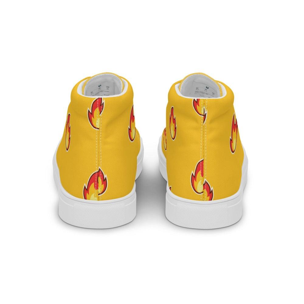 Flame Jumper Men’s High Top Canvas Shoes - MessyBunFun - Your Destination for Stylish Unisex Clothing, Tops and bottoms - MessyBunFun.com