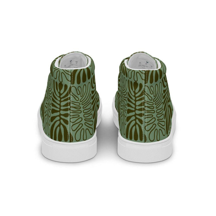 Tropical Forest Men’s High Top Canvas Shoes - MessyBunFun - Your Destination for Stylish Unisex Clothing, Tops and bottoms - MessyBunFun.com