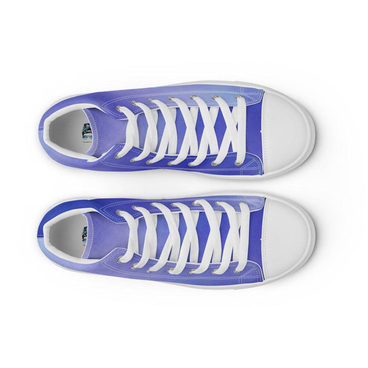 Purple Fog Men’s High Top Canvas Shoes - MessyBunFun - Your Destination for Stylish Unisex Clothing, Tops and bottoms - MessyBunFun.com