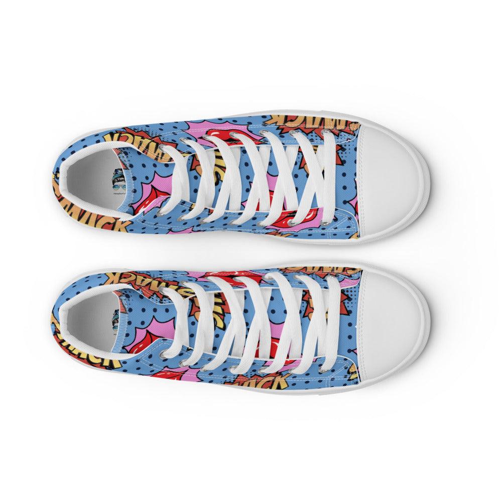 Sugar Smacks Men’s High Top Canvas Shoes - MessyBunFun - Your Destination for Stylish Unisex Clothing, Tops and bottoms - MessyBunFun.com