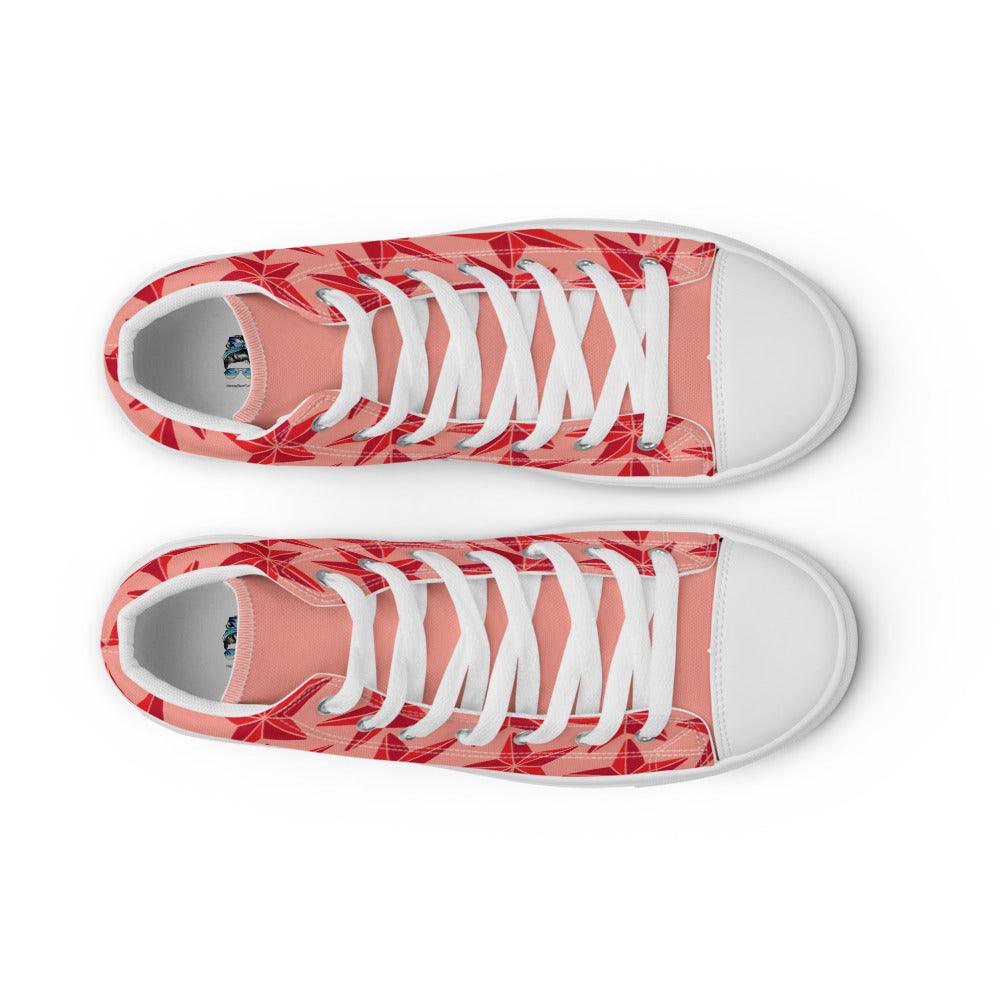 Red Star Men’s High Top Canvas Shoes - MessyBunFun - Your Destination for Stylish Unisex Clothing, Tops and bottoms - MessyBunFun.com