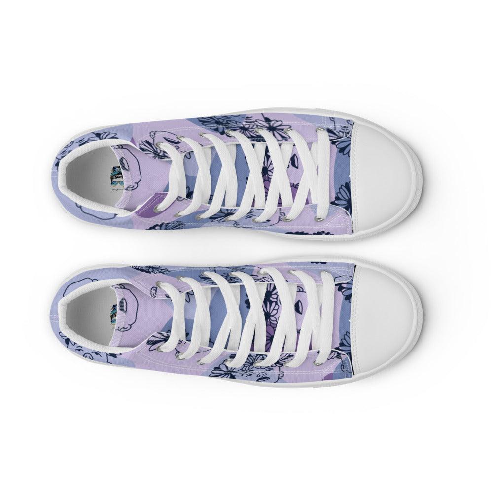 Tropical Dreams Men’s High Top Canvas Shoes - MessyBunFun - Your Destination for Stylish Unisex Clothing, Tops and bottoms - MessyBunFun.com