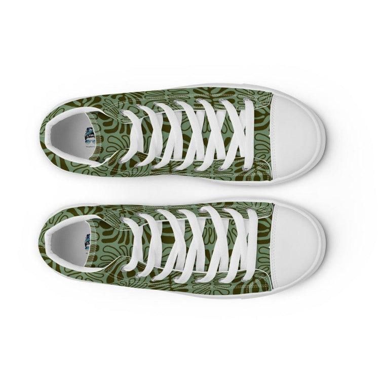 Tropical Forest Men’s High Top Canvas Shoes - MessyBunFun - Your Destination for Stylish Unisex Clothing, Tops and bottoms - MessyBunFun.com