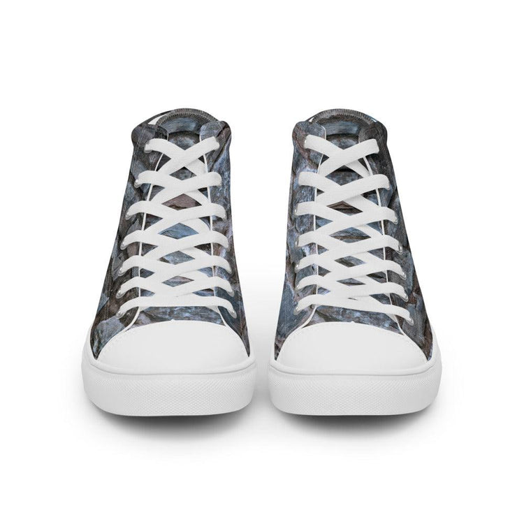 Stone Cold Men’s High Top Canvas Shoes - MessyBunFun - Your Destination for Stylish Unisex Clothing, Tops and bottoms - MessyBunFun.com