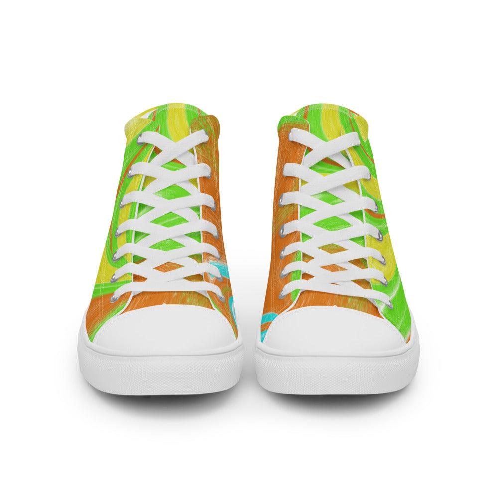 Citrus Men’s High Top Canvas Shoes - MessyBunFun - Your Destination for Stylish Unisex Clothing, Tops and bottoms - MessyBunFun.com