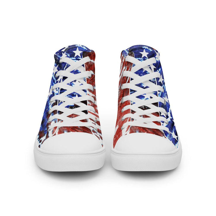 USA Racers Men’s High Top Canvas Shoes - MessyBunFun - Your Destination for Stylish Unisex Clothing, Tops and bottoms - MessyBunFun.com