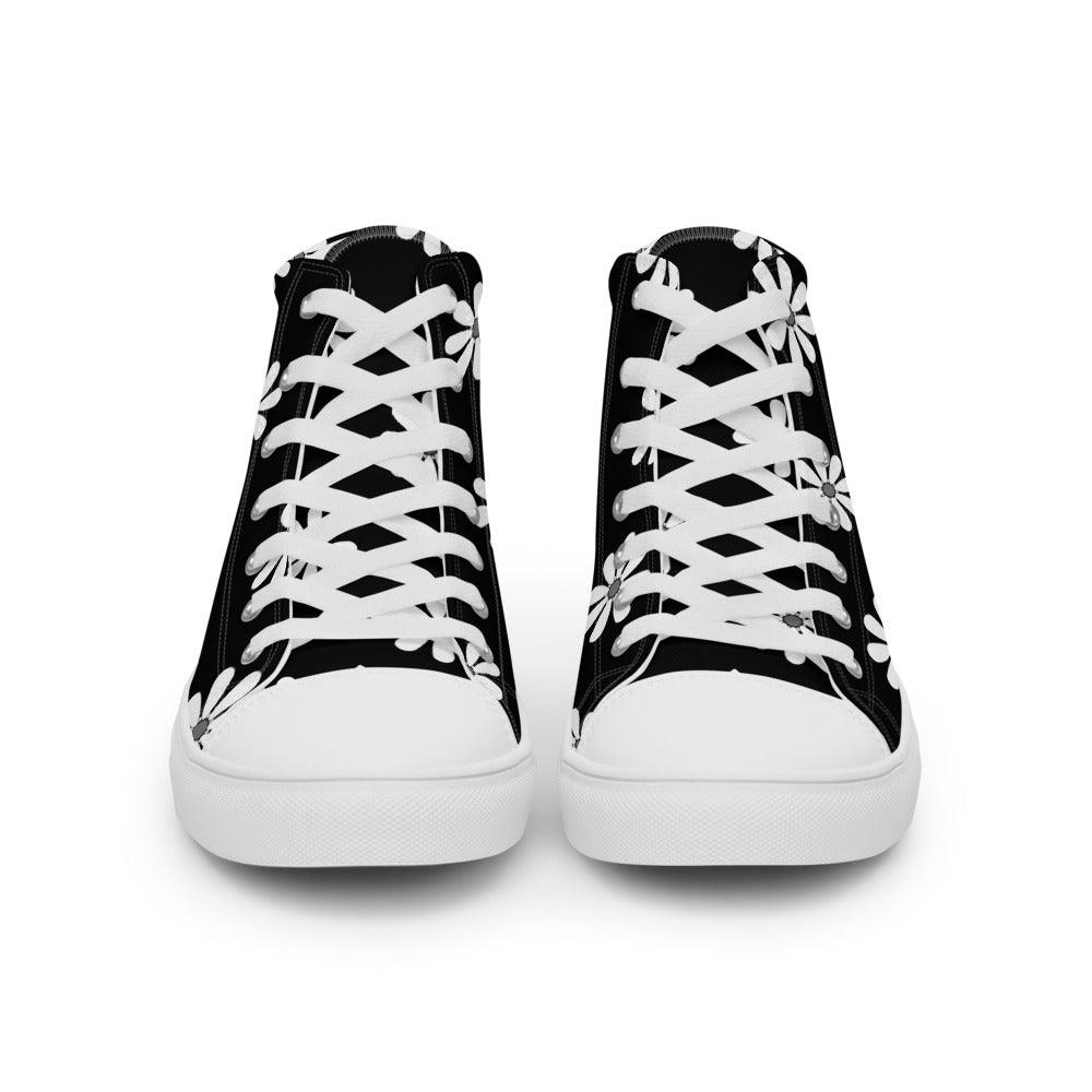 Black Daisey Men’s High Top Canvas Shoes - MessyBunFun - Your Destination for Stylish Unisex Clothing, Tops and bottoms - MessyBunFun.com