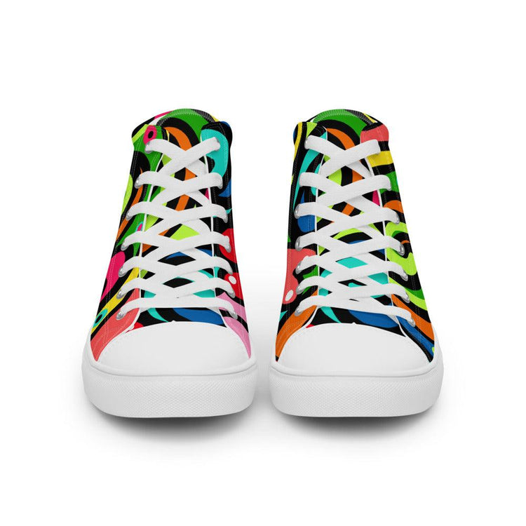 Hippy Days Men’s High Top Canvas Shoes - MessyBunFun - Your Destination for Stylish Unisex Clothing, Tops and bottoms - MessyBunFun.com