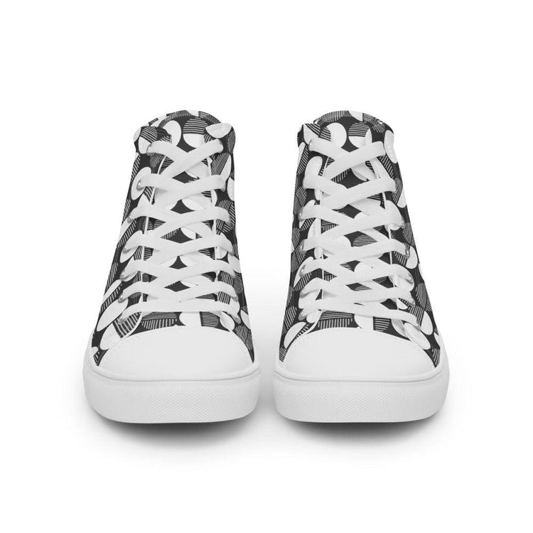 Circle and a Half Men’s High Top Canvas Shoes - MessyBunFun - Your Destination for Stylish Unisex Clothing, Tops and bottoms - MessyBunFun.com