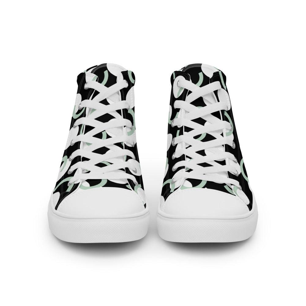 Elbow Noodles Men’s High Top Canvas Shoes - MessyBunFun - Your Destination for Stylish Unisex Clothing, Tops and bottoms - MessyBunFun.com