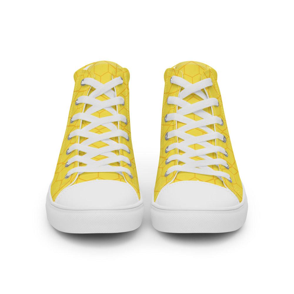 Intersection Men’s High Top Canvas Shoes - MessyBunFun - Your Destination for Stylish Unisex Clothing, Tops and bottoms - MessyBunFun.com