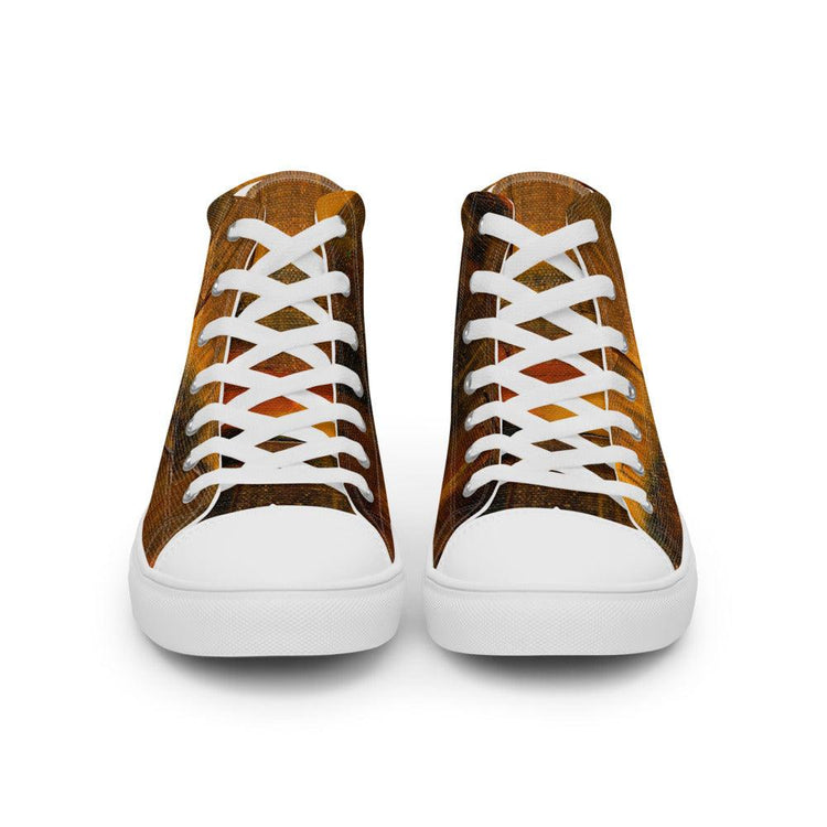 City Nights Men’s High Top Canvas Shoes - MessyBunFun - Your Destination for Stylish Unisex Clothing, Tops and bottoms - MessyBunFun.com