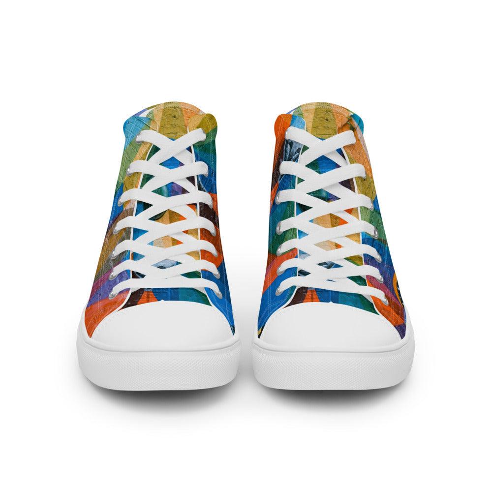 Color Me Men’s High Top Canvas Shoes - MessyBunFun - Your Destination for Stylish Unisex Clothing, Tops and bottoms - MessyBunFun.com