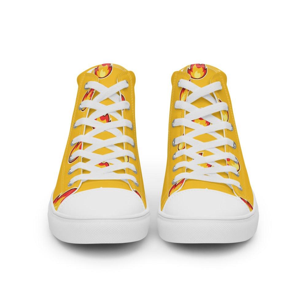 Flame Jumper Men’s High Top Canvas Shoes - MessyBunFun - Your Destination for Stylish Unisex Clothing, Tops and bottoms - MessyBunFun.com