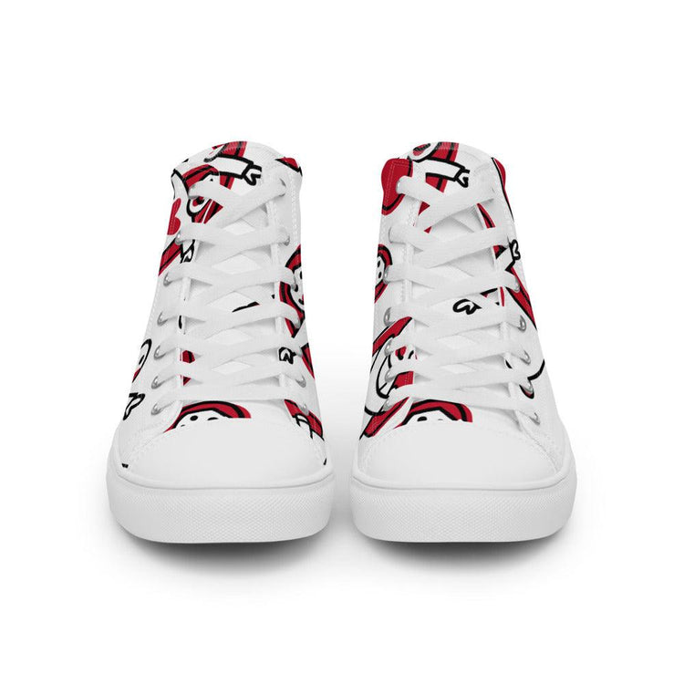 Gingerbread Time Men’s High Top Canvas Shoes - MessyBunFun - Your Destination for Stylish Unisex Clothing, Tops and bottoms - MessyBunFun.com