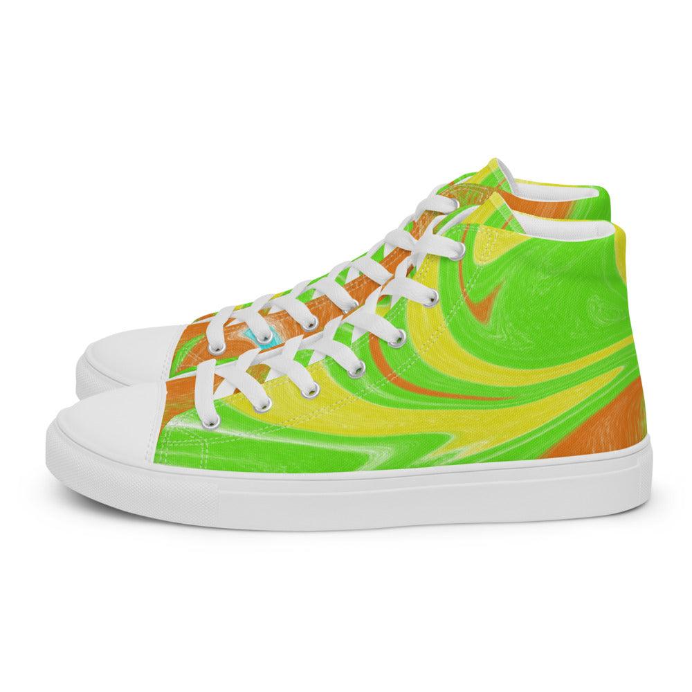 Citrus Men’s High Top Canvas Shoes - MessyBunFun - Your Destination for Stylish Unisex Clothing, Tops and bottoms - MessyBunFun.com