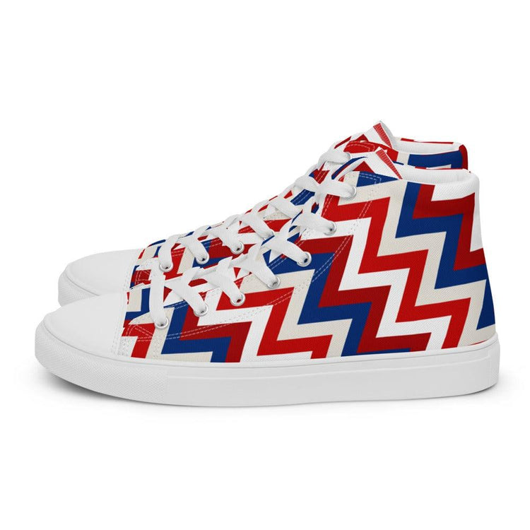 ZigZag USA Men’s High Top Canvas Shoes - MessyBunFun - Your Destination for Stylish Unisex Clothing, Tops and bottoms - MessyBunFun.com