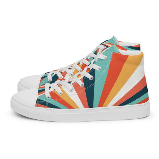 Sunny Day Men’s High Top Canvas Shoes - MessyBunFun - Your Destination for Stylish Unisex Clothing, Tops and bottoms - MessyBunFun.com