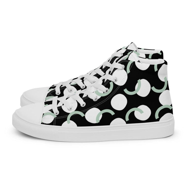 Elbow Noodles Men’s High Top Canvas Shoes - MessyBunFun - Your Destination for Stylish Unisex Clothing, Tops and bottoms - MessyBunFun.com