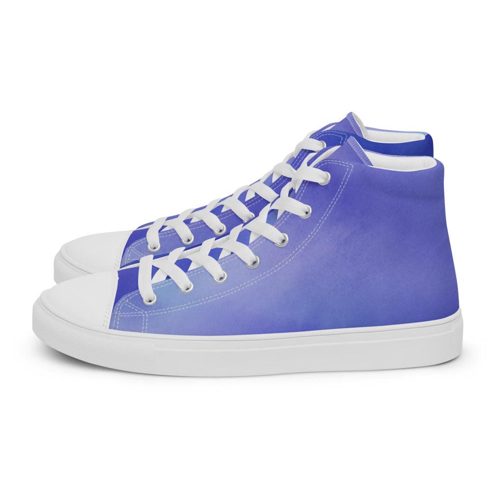 Purple Fog Men’s High Top Canvas Shoes - MessyBunFun - Your Destination for Stylish Unisex Clothing, Tops and bottoms - MessyBunFun.com