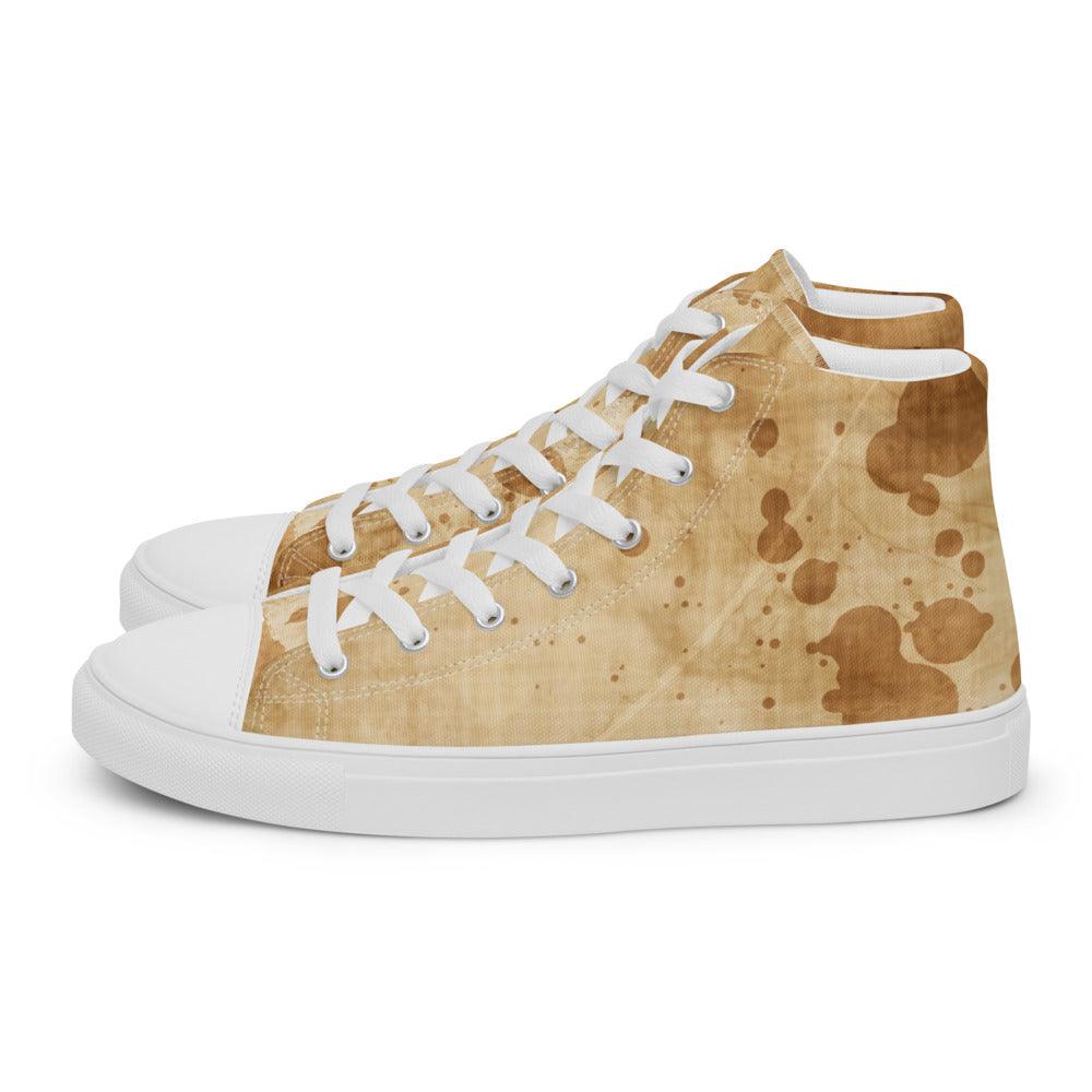 Drop Cloth Men’s High Top Canvas Shoes - MessyBunFun - Your Destination for Stylish Unisex Clothing, Tops and bottoms - MessyBunFun.com