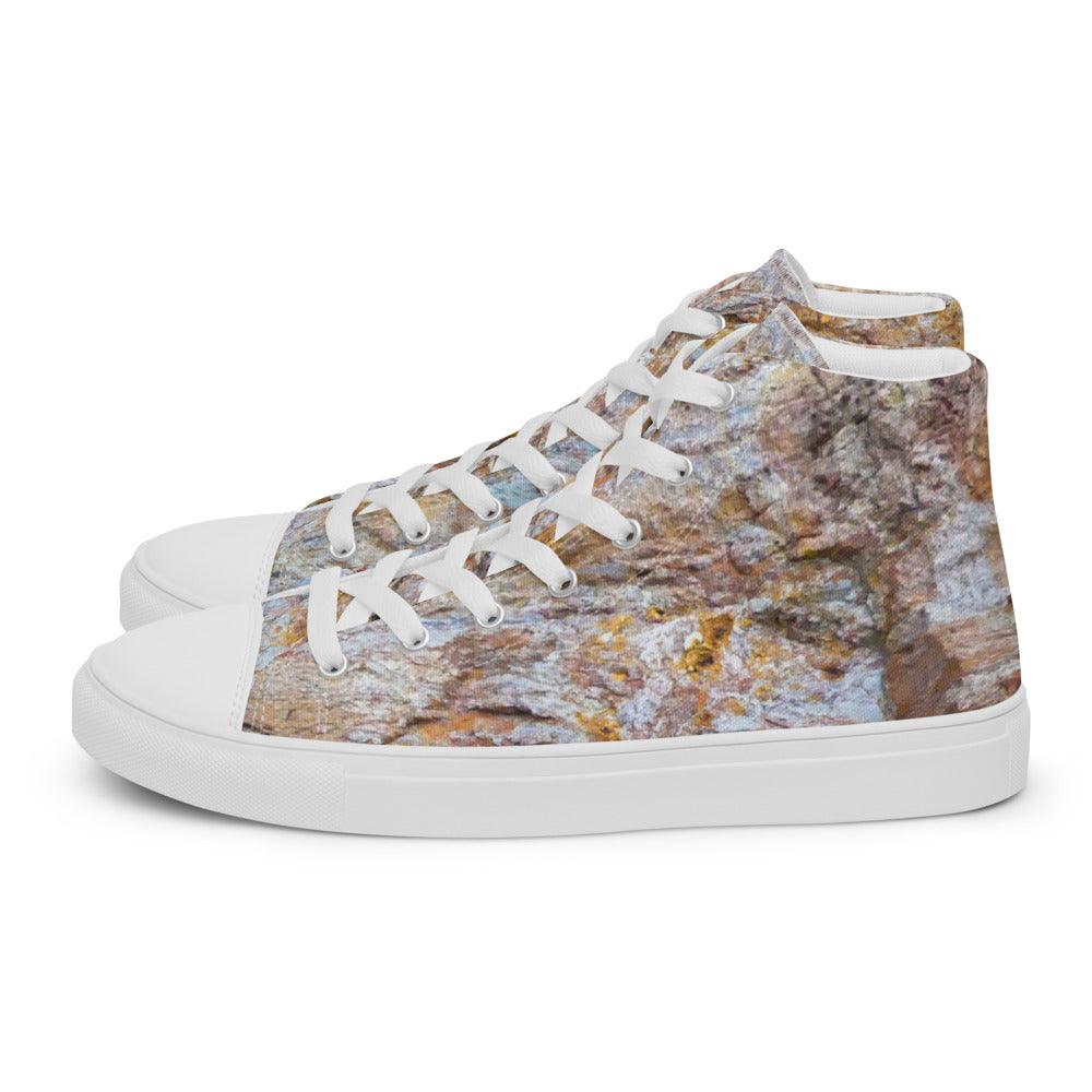 Rock Face Men’s High Top Canvas Shoes - MessyBunFun - Your Destination for Stylish Unisex Clothing, Tops and bottoms - MessyBunFun.com